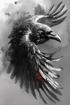 Crow tattoo: Discover 67 Crows ideas on this Pinterest board | raven tattoo,  tattoo designs and more