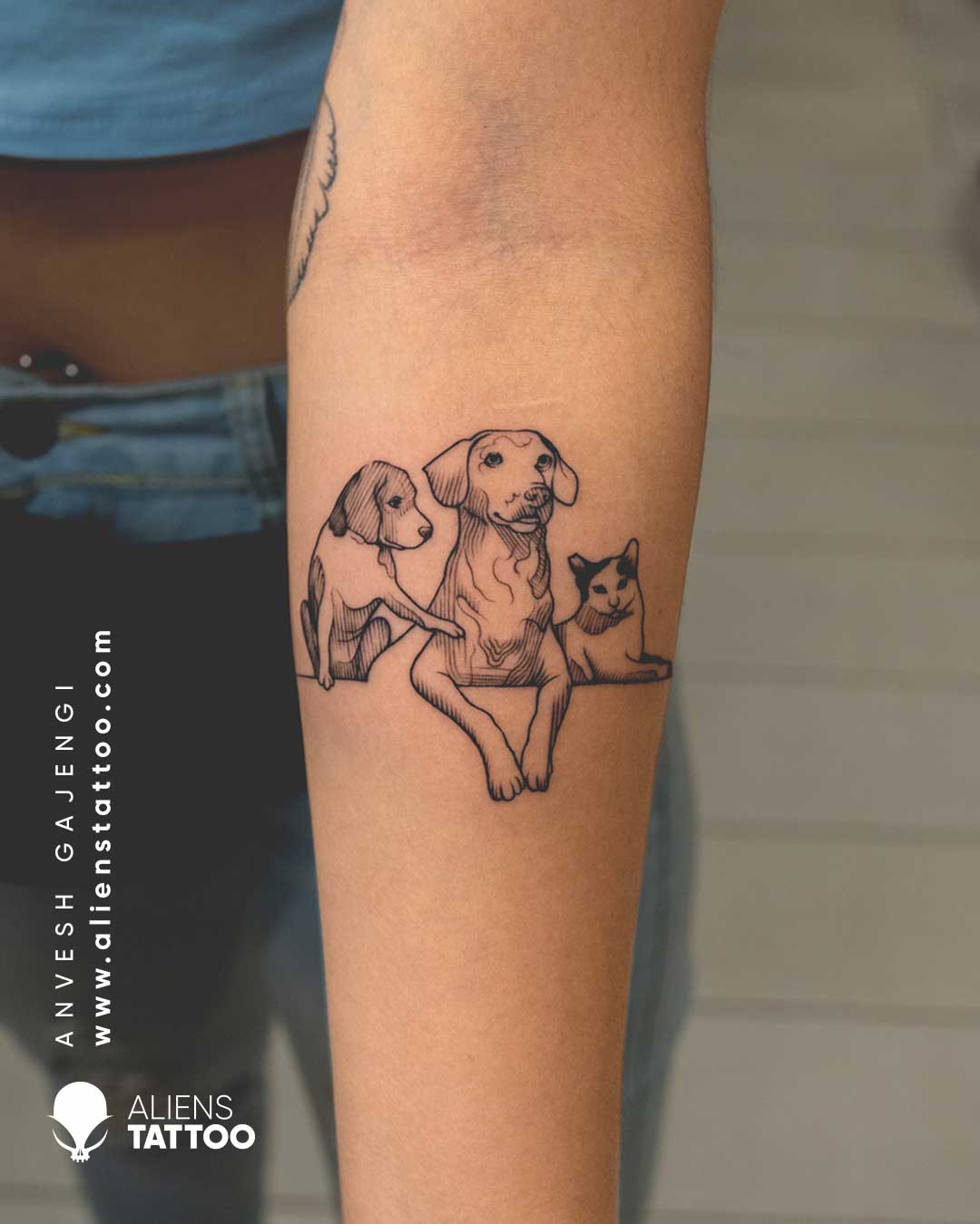 Cats and Dogs Tattoo
