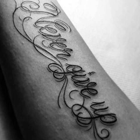 60 Never Give Up Tattoos for Men