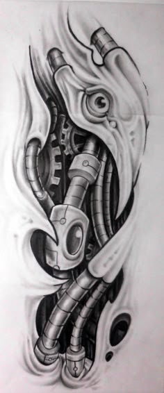 Discover 32 Biomechanical Tattoo and Piston Tattoo Ideas | gear tattoo, mechanic tattoo, detailed mechanical tattoo art and more