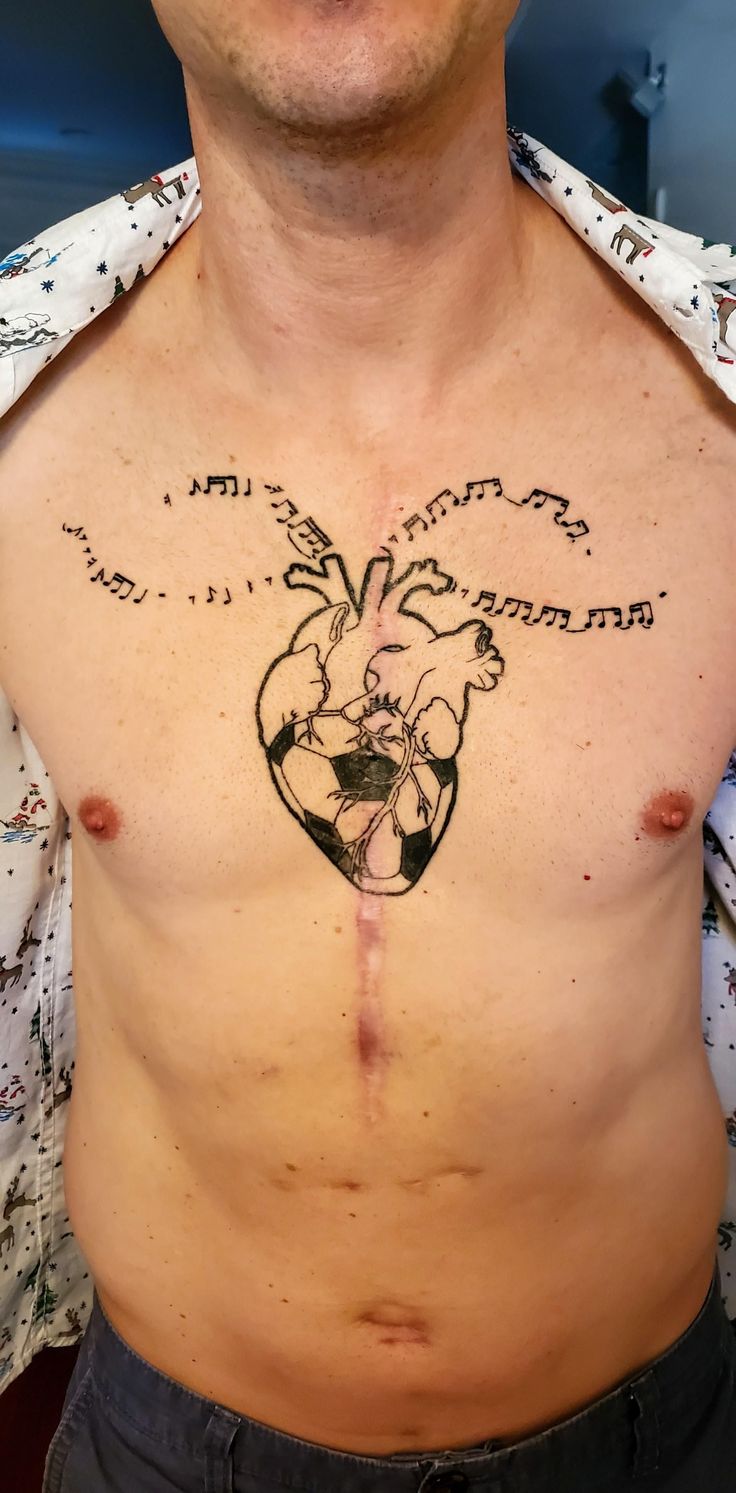 Heart Surgery Tattoo Ideas : Surgery Bypass Cardiaco Tatuagem Tatouage  Heartbeat Something Chest ...
