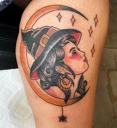 9 Fantastic Witch Tattoo Ideas For Women | witch tattoo, halloween tattoos, tattoo  designs