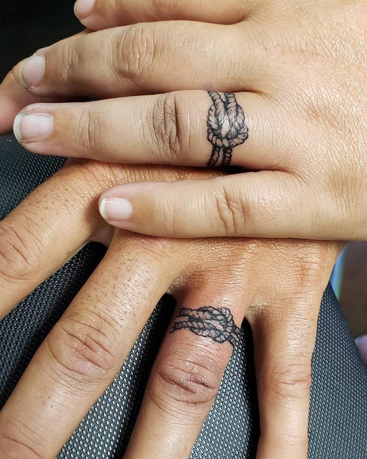 20 Delicate Wedding Ring Tattoo Ideas for the Nontraditional Couple