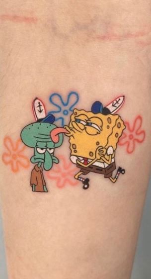 55 SpongeBob Tattoos For SpongeBob SquarePants Fans - Tattoo Me Now