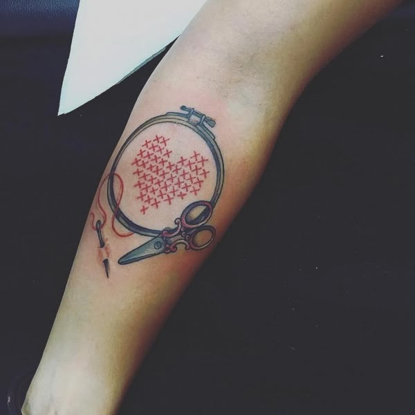 21+ Cross Stitch Tattoo Designs, Ideas