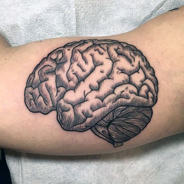 60 Brain Tattoo Designs for Men