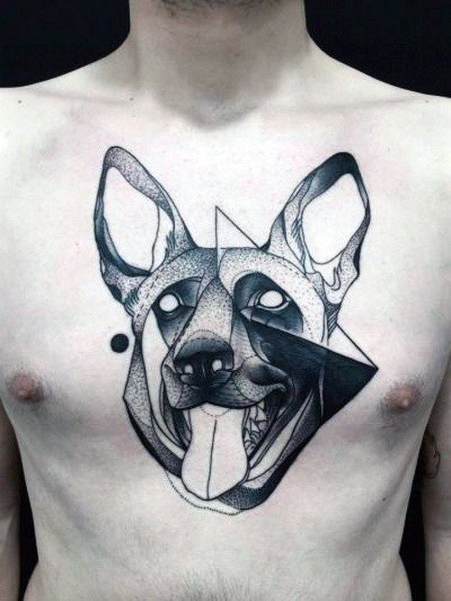 30 Cool German Shepherd Tattoo Designs for Men