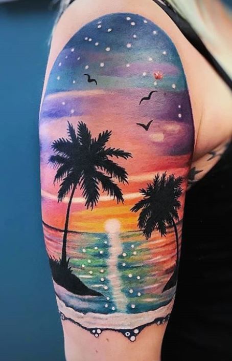 125 Unique Palm Tree Tattoos You'll Need to See - Tattoo Me Now