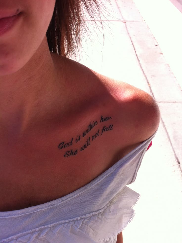 Collar Bone Tattoo Bible Verse