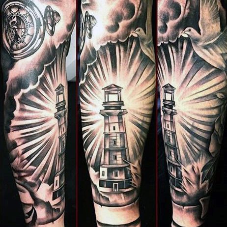 100 Awesome Lighthouse Tattoo Designs for Men