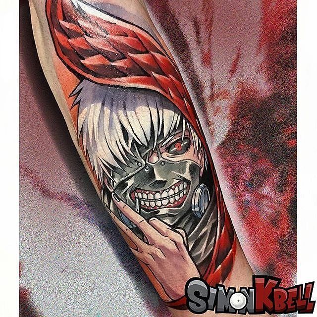 Tokyo Ghoul tattoo done by @simonkbell To submit your work use the tag  #epicgamerink And don't forget to share our page too! #tattoo…