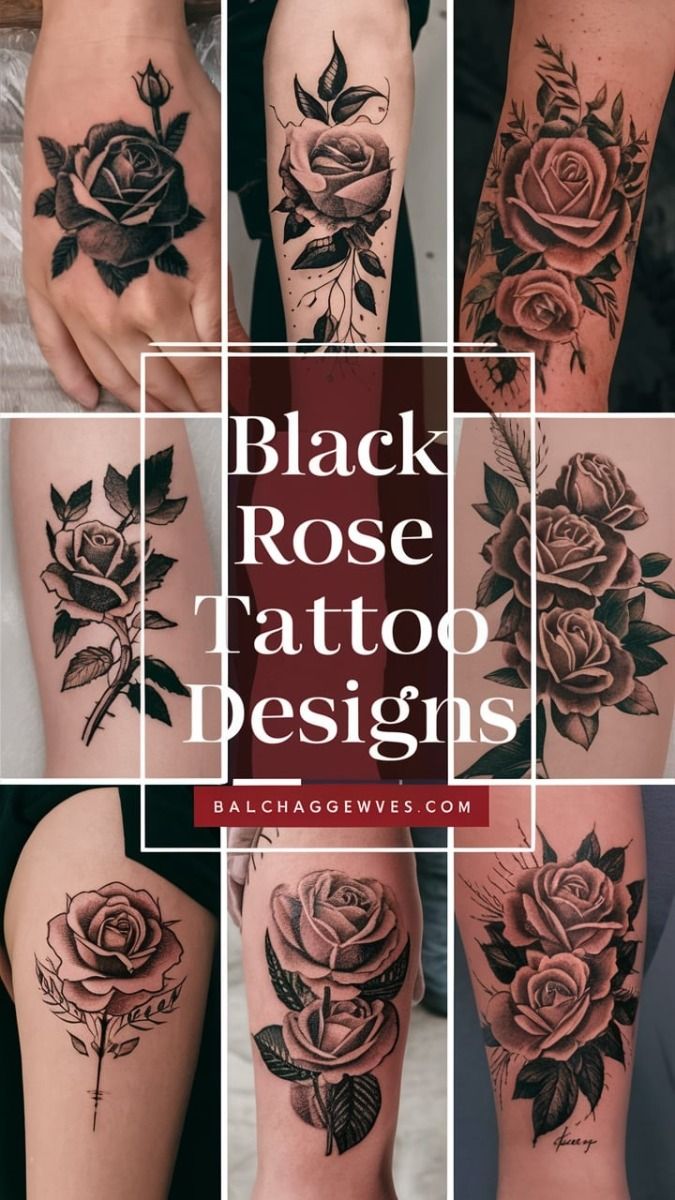 Black Rose Tattoo Ideas: Elegant and Bold Designs