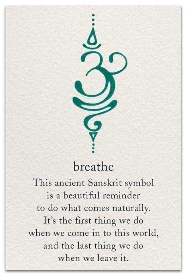 Breathe | Inspirational tattoos, Meaningful tattoos, Sanskrit symbols