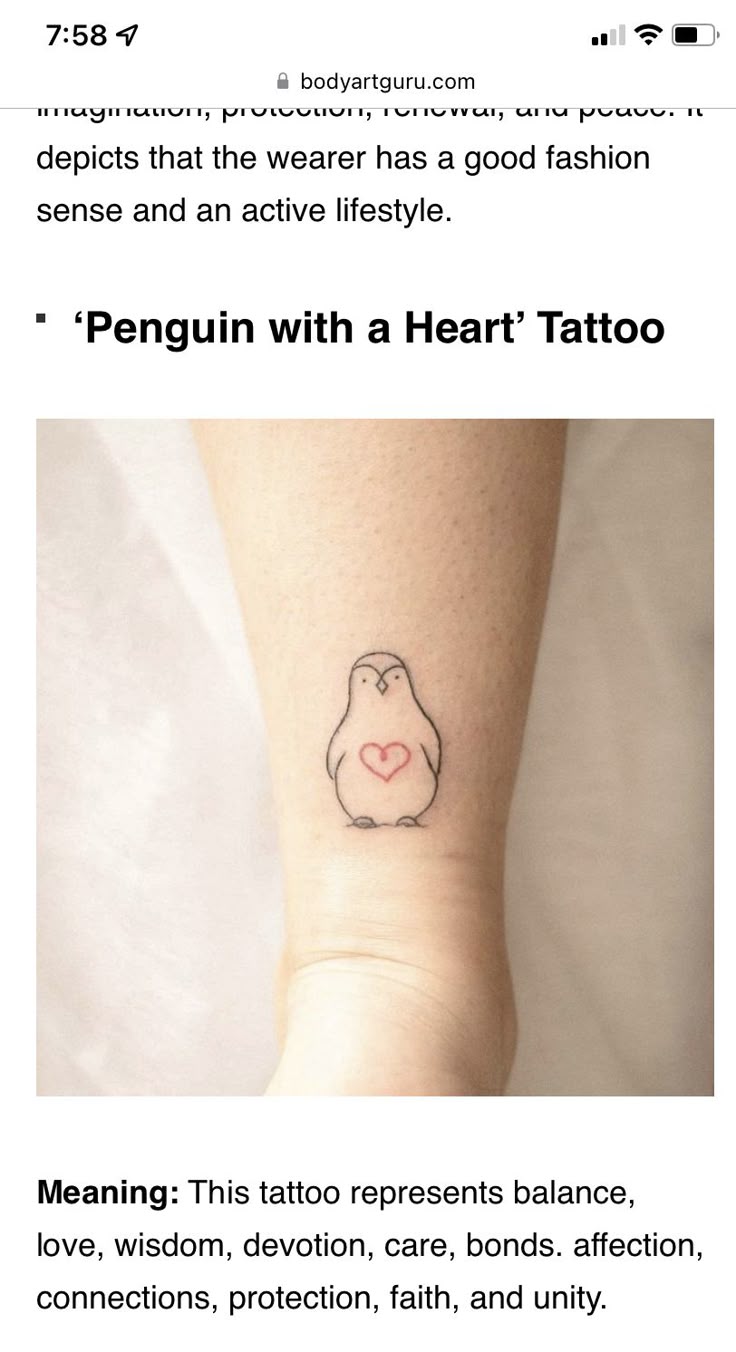 Pin by Rachelle Swallow on tattoo ideas | Penguin tattoo, Bookish tattoos, Cute finger tattoos