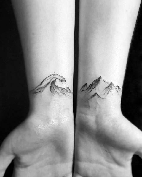 Mountain Wave Tattoo Ideas for Men
