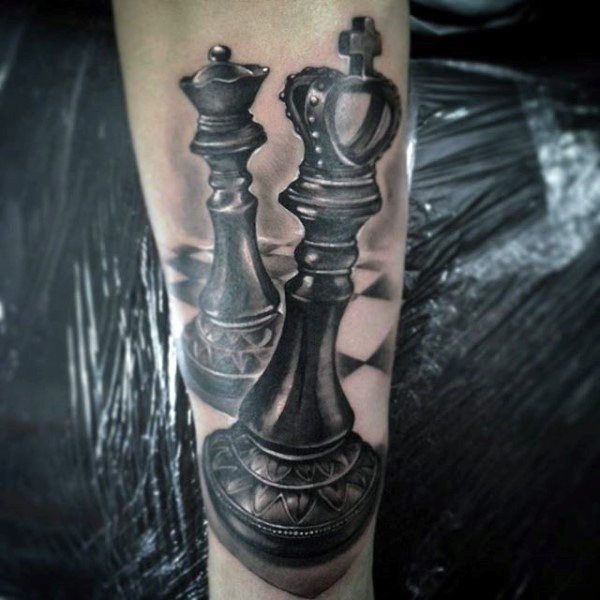 60 Epic King Chess Piece Tattoo Designs for Men