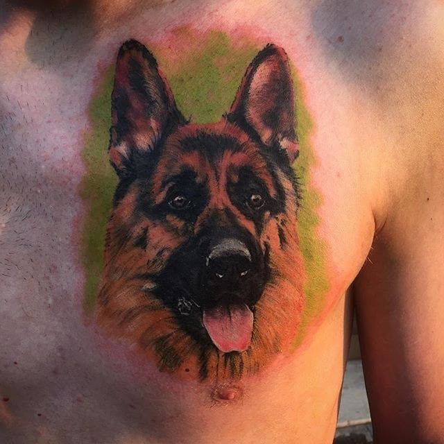50+ Best German Shepherd Dog Tattoo Ideas - The Paws