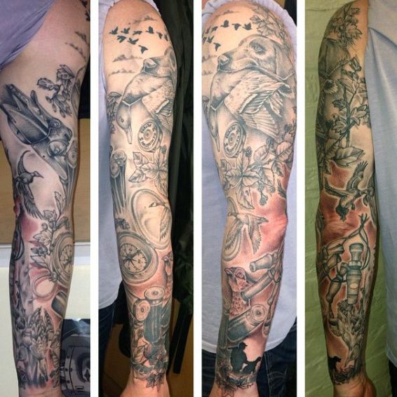 69 Splendid Hunting Tattoos for Men