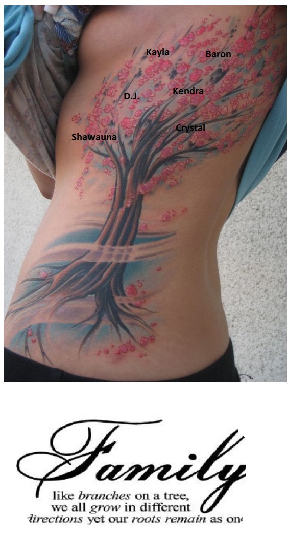 i want this as a tattoo but smaller and on my back. its goin to be my  cherry blossom tree/family tree. i just have to start saving my money so i  can