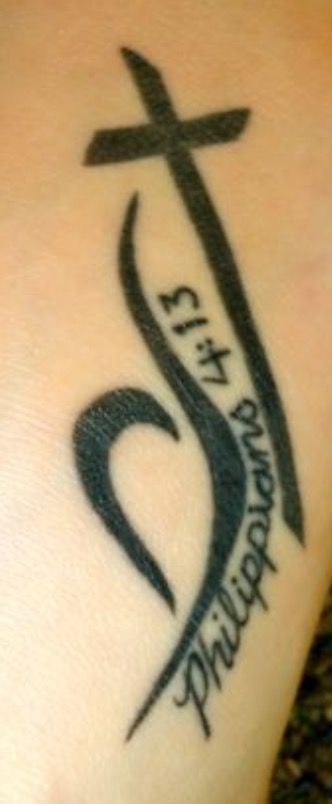 Recovery symbol with cross & Bible verse