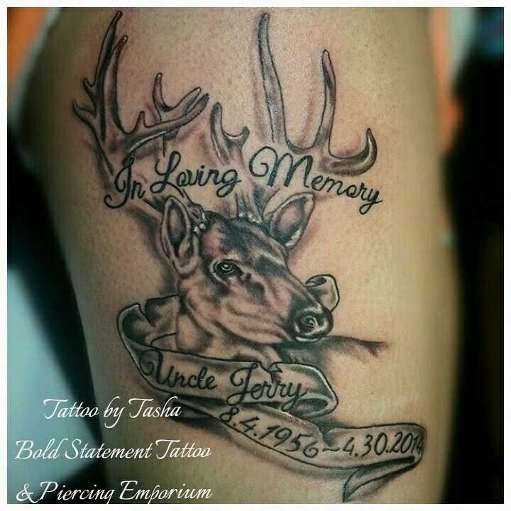 Pin by Mason Jurgensen on Tattoos | Deer tattoo, Memorial tattoos, Deer tattoo  designs