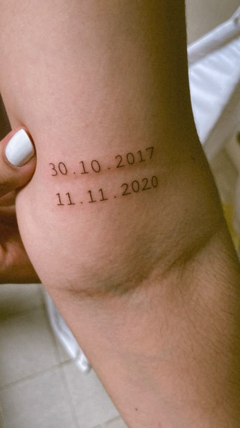 Tattoo Date of Birth Numbers