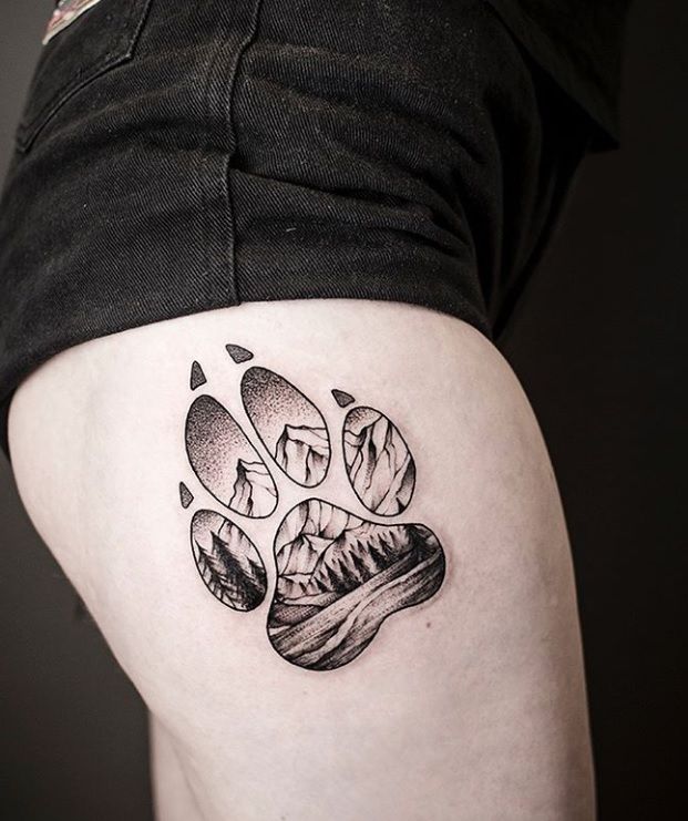 70+ Best Paw Print Tattoo Ideas for Dog Lovers - The Paws