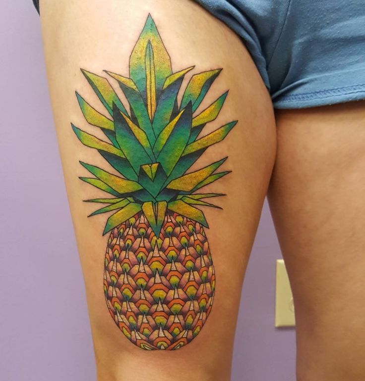 63 Pineapple Tattoo Ideas for a Tropical & Fun Vibe