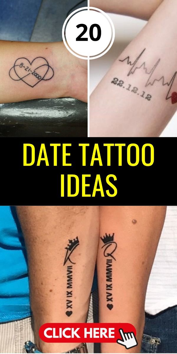 Date tattoo ideas for men arm and memories: Unique designs to commemorate  special dates