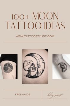 100 Moon Tattoos - Crescent Moon, Full Moon & Phases ideas | change tattoo,  zeus tattoo, waning crescent phase moon tattoo