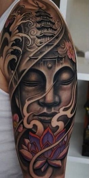 131 Buddha Tattoo Designs That Simply Get it Right | Buddhist tattoo, Buddha  tattoos, Buddhist tattoo sleeve