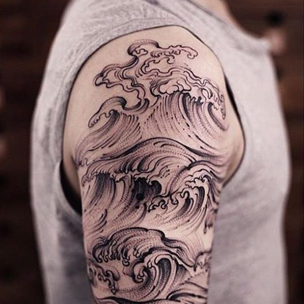 185 Wave Tattoo Designs and Ideas For Those Who Love Ocean - Tattoo Me Now