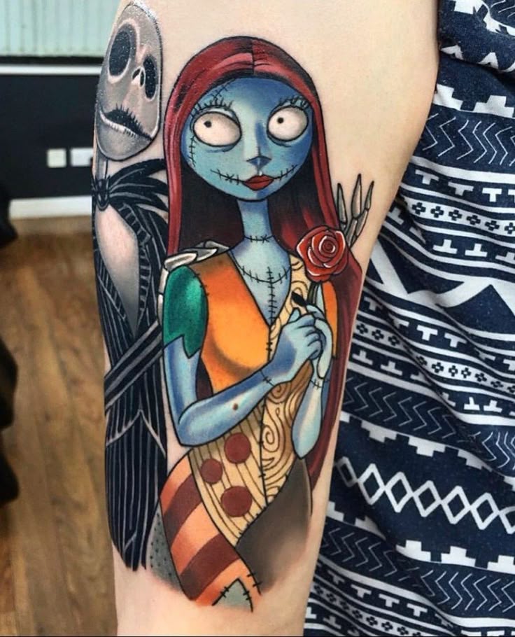 20+ Jack Skellington Tattoos and Sally Tattoos