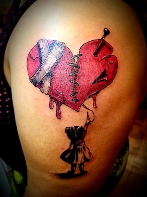 Cracked Heart Tattoo