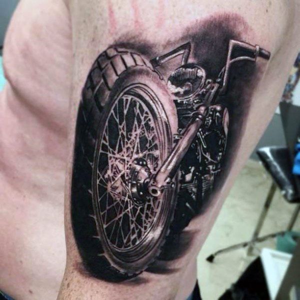 90 Harley Davidson Tattoos für Männer – männliche Motorrad-Designs - Mann  Stil | Tattoo
