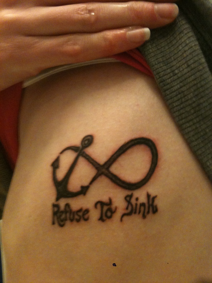 Anchor infinity tattoo Means keep moving forward and don't let anything hold you down
