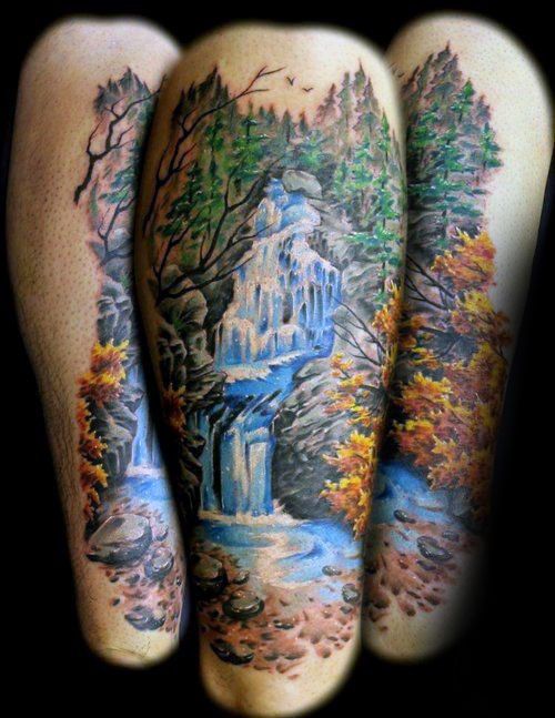 70 Waterfall Tattoo Designs for Men
