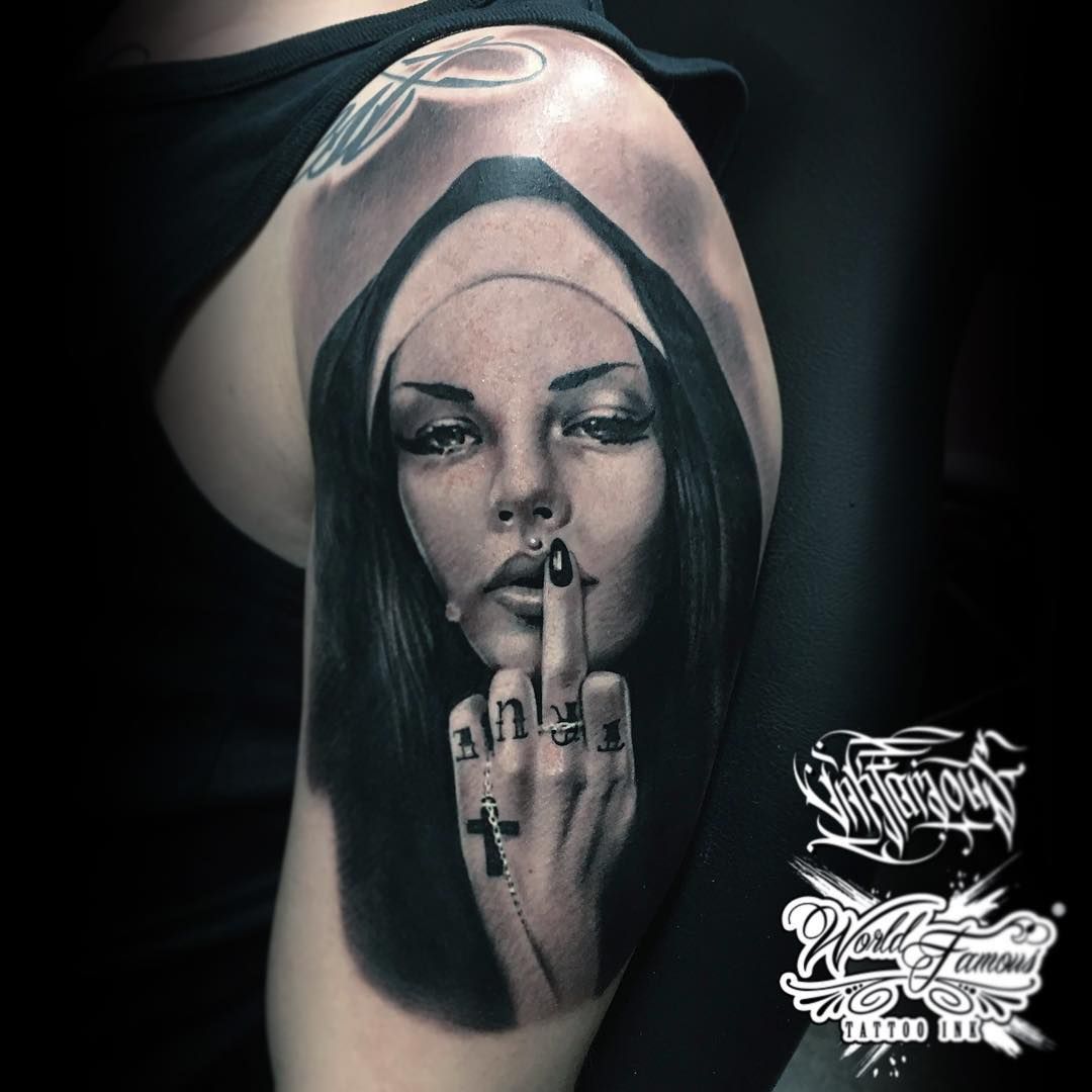 11 ideas de Tatuajes de monjas | tatuajes, disenos de unas, tatuajes de calaveras mexicanas