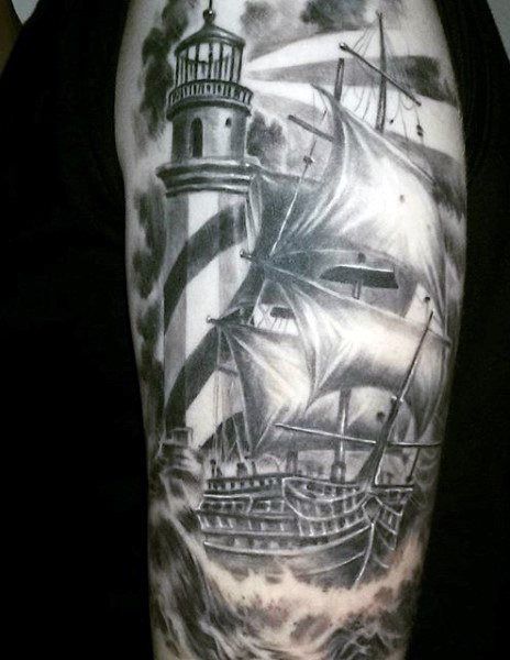 100 Awesome Lighthouse Tattoo Designs for Men