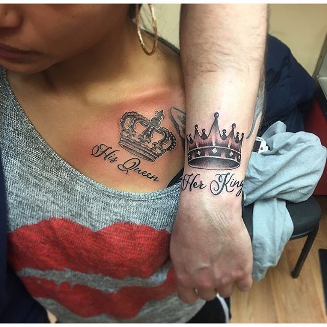 Couples King and Queen Crowns Tattoo | 25+ best ideas about King Queen  Tattoo on Pinterest ...