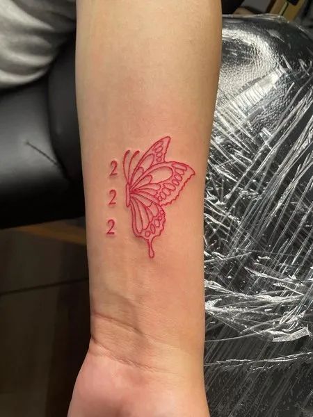 222 Angel Number Tattoo [ Small Tattoo Ideas ]