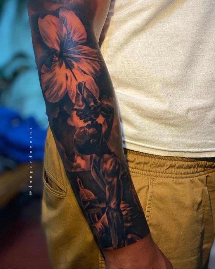 Dave Morris on Instagram: "Check out this section of my client's family  heritage sleeve. It's a