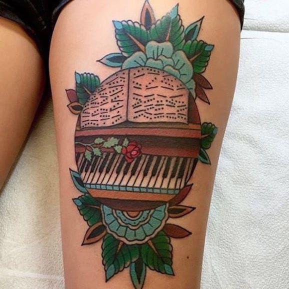 20+ Lovely Piano Tattoo Ideas