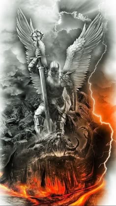 Discover 7 angels x demons and angel warrior tattoo ideas in 2025 |  archangel tattoo, warrior tattoo, tattoo sleeve designs and more