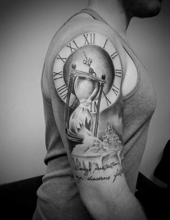 30 Broken Hourglass Tattoo Designs