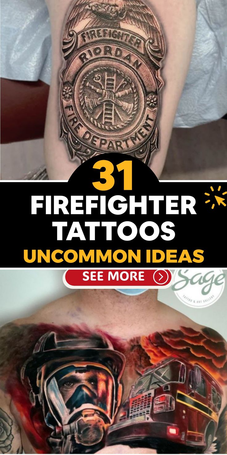 31 Empowering Firefighter Tattoos For Men and Women