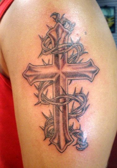 http://tattoomagz.com/cross-and-crown-tattoo/cross-and-crown-of-thorns -by-timetotakeback-on-deviantart/