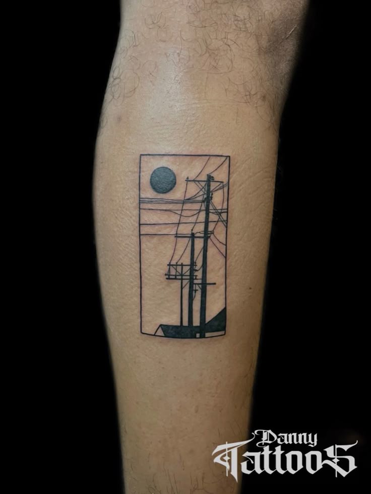 Electricity poles tattoo. For more info Dm me on insta : Danny.tattooist