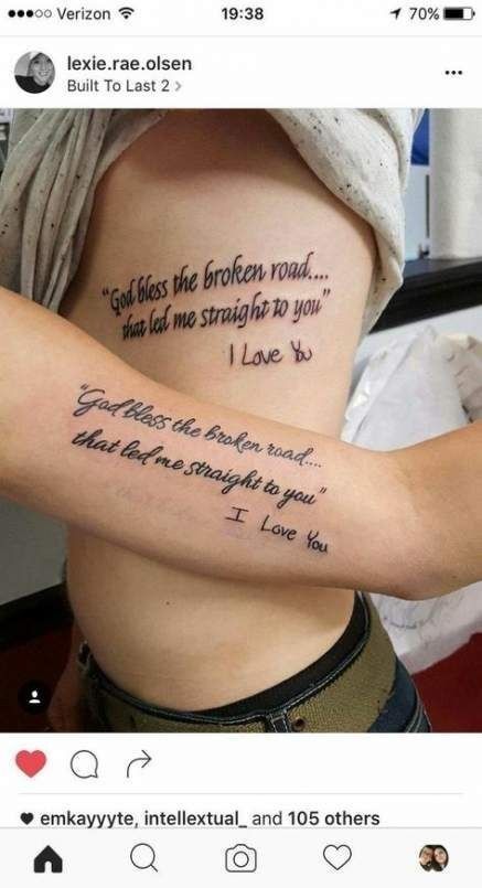 Pin by Brandey Morse on tattoo | Matching couple tattoos quotes, Couple tattoo  quotes, Best couple tattoos