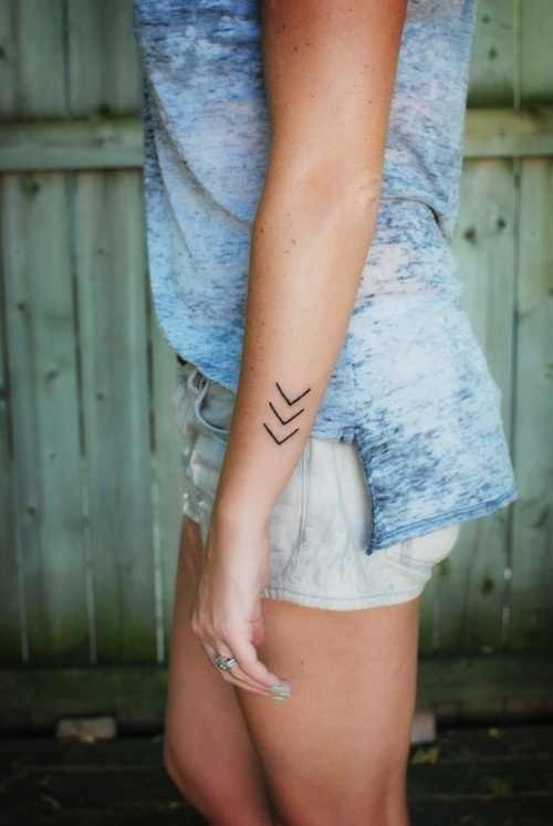 Direction tattoo. Always move forward >>>